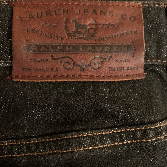 Ralph Lauren Embroidered Black Whitewash Jeans - Picture 6 of 7